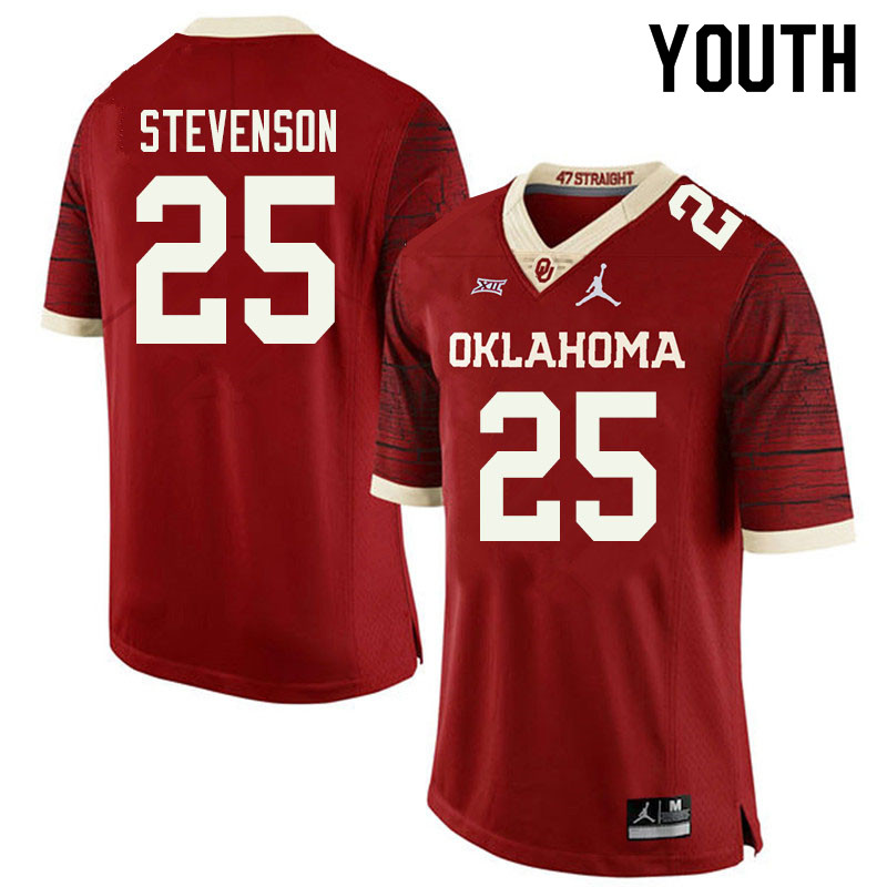 Jordan Brand Youth #25 Rhamondre Stevenson Oklahoma Sooners College Football Jerseys Sale-Retro - Click Image to Close